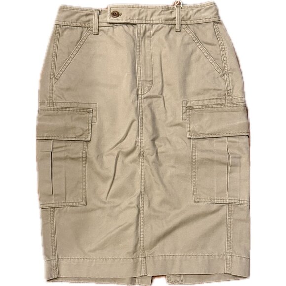 Polo Ralph Lauren Dresses & Skirts - Polo Ralph Lauren Khaki Cargo Skirt Cotton Lightweight Size 2